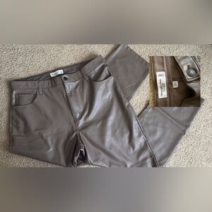 Abercrombie and fitch faux leather pants